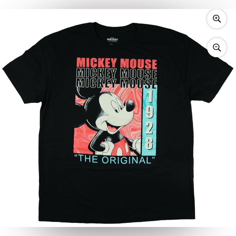 Black Mickey Mouse Graphic T-Shirt